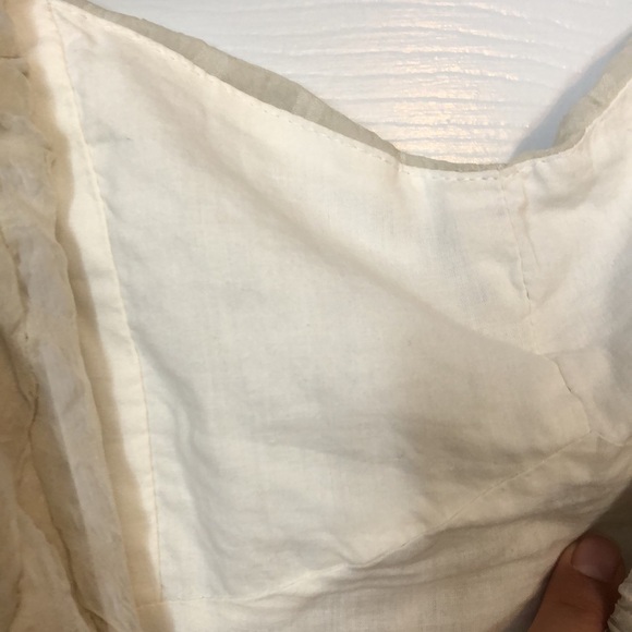 Moussy Fitted Puff Sleeve Top in Gauzy Cream - Picture 9 of 10